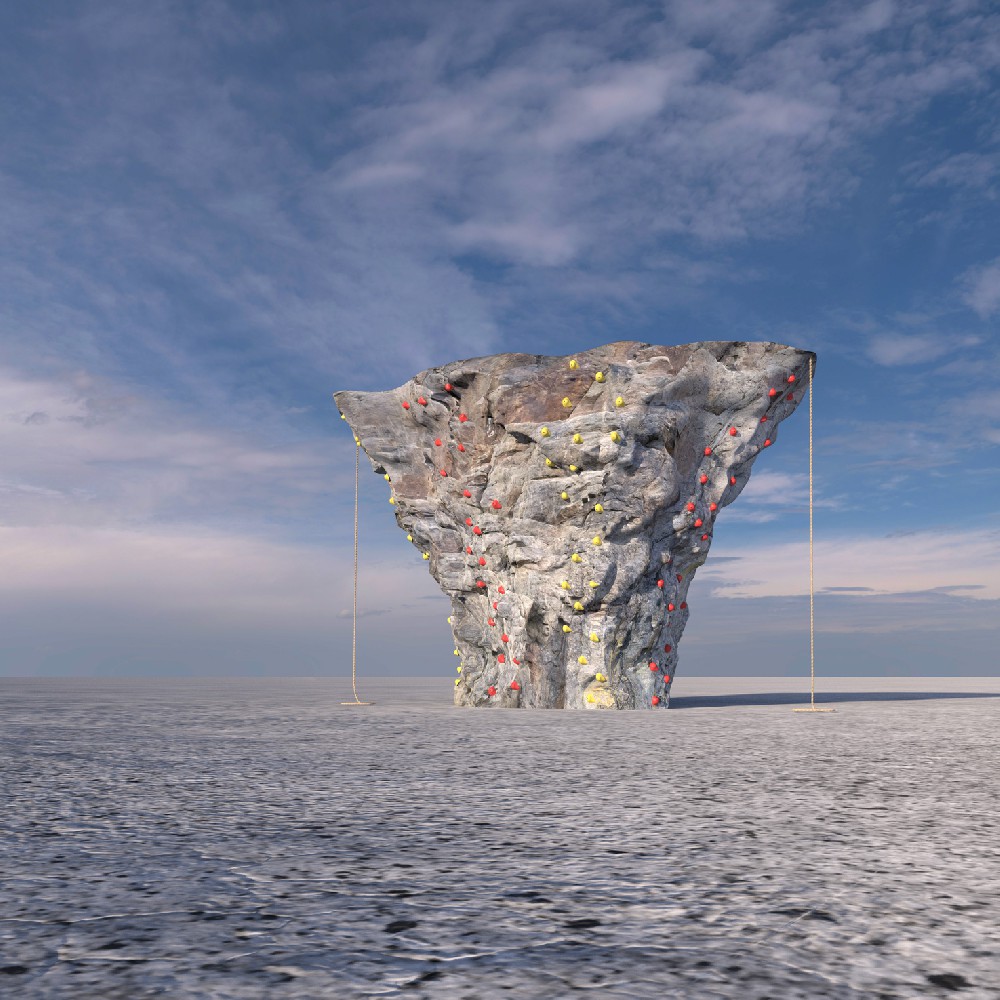 创意雕塑攀岩墙